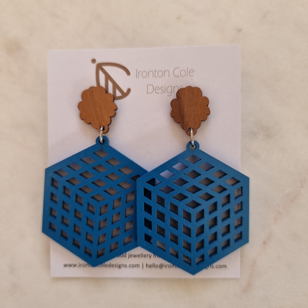 Box wood earrings