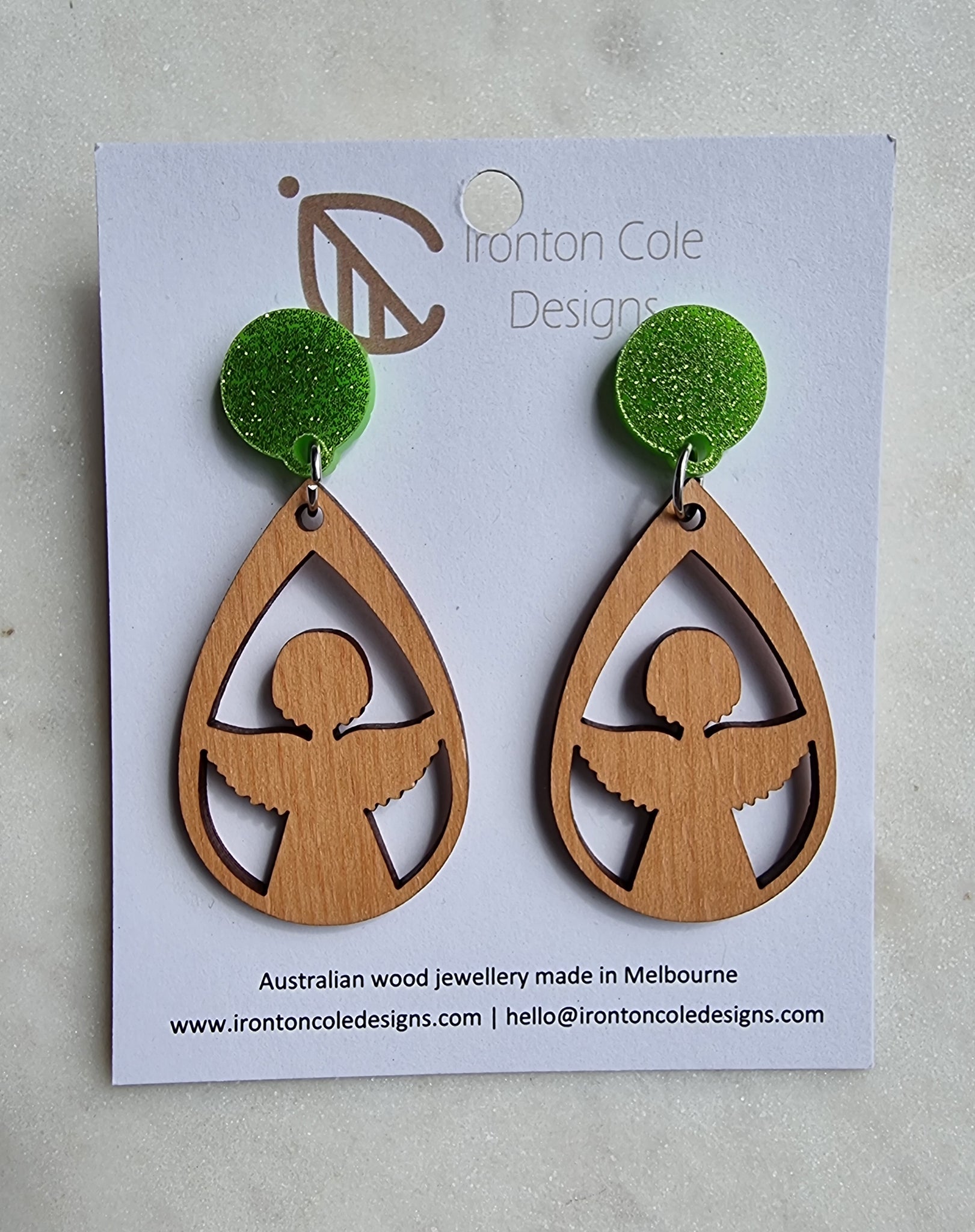 Christmas angel earrings