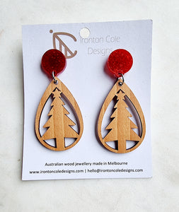Christmas tree earrings