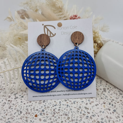 Wooden circle earrings