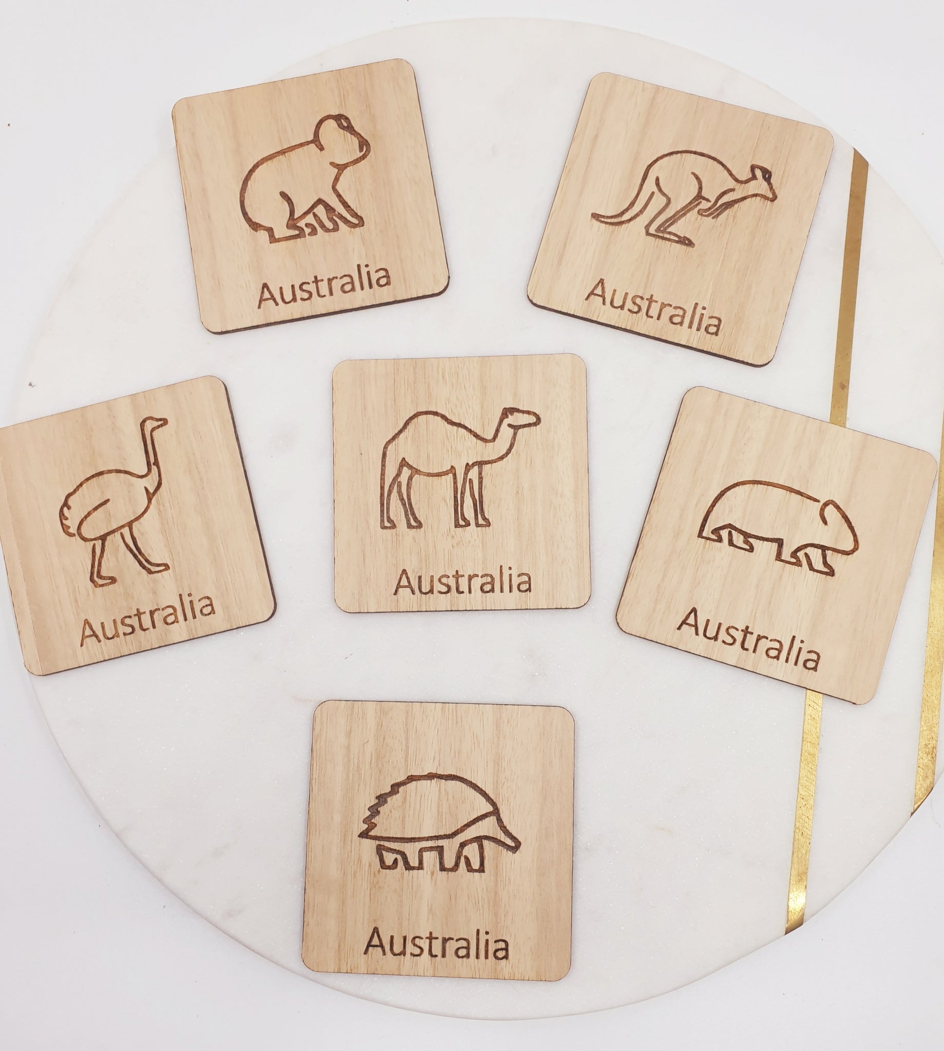 Australian wooden coasters
