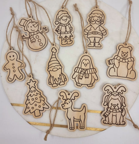 Wooden christmas decorations