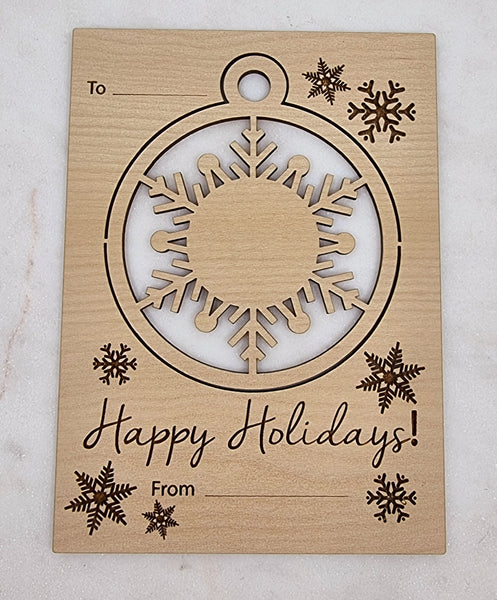 Wooden Christmas card and decoration