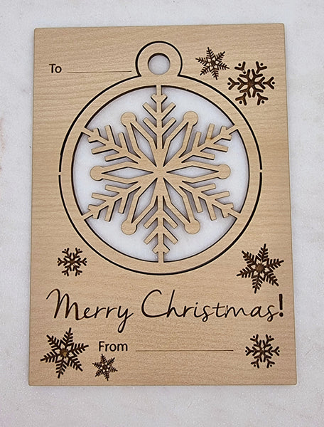 Wooden Christmas card and decoration