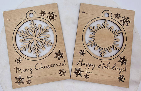 Wooden Christmas card and decoration