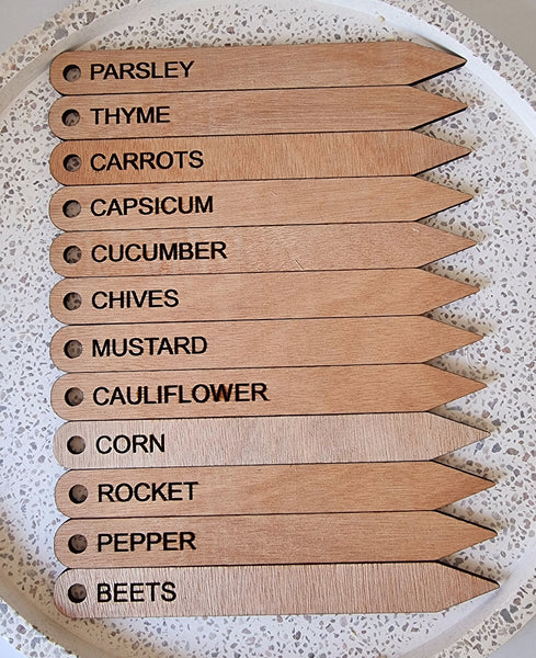 Wooden herb stakes