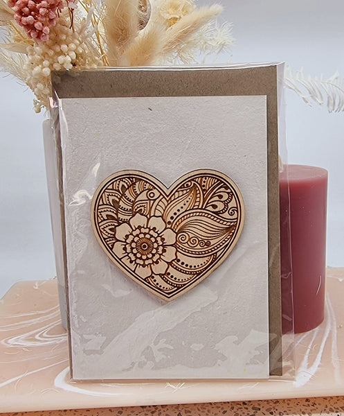 Seed cards with various wooden art