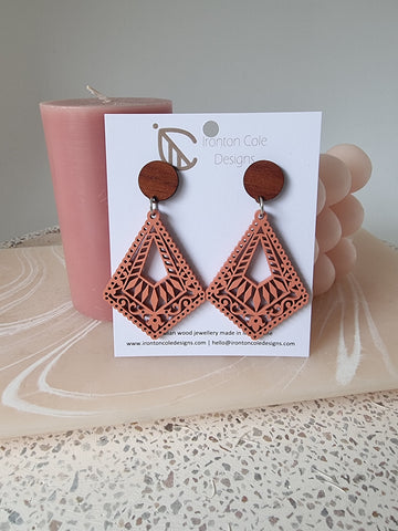 Boho pink earrings