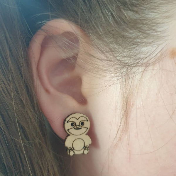 Wooden sloth studs