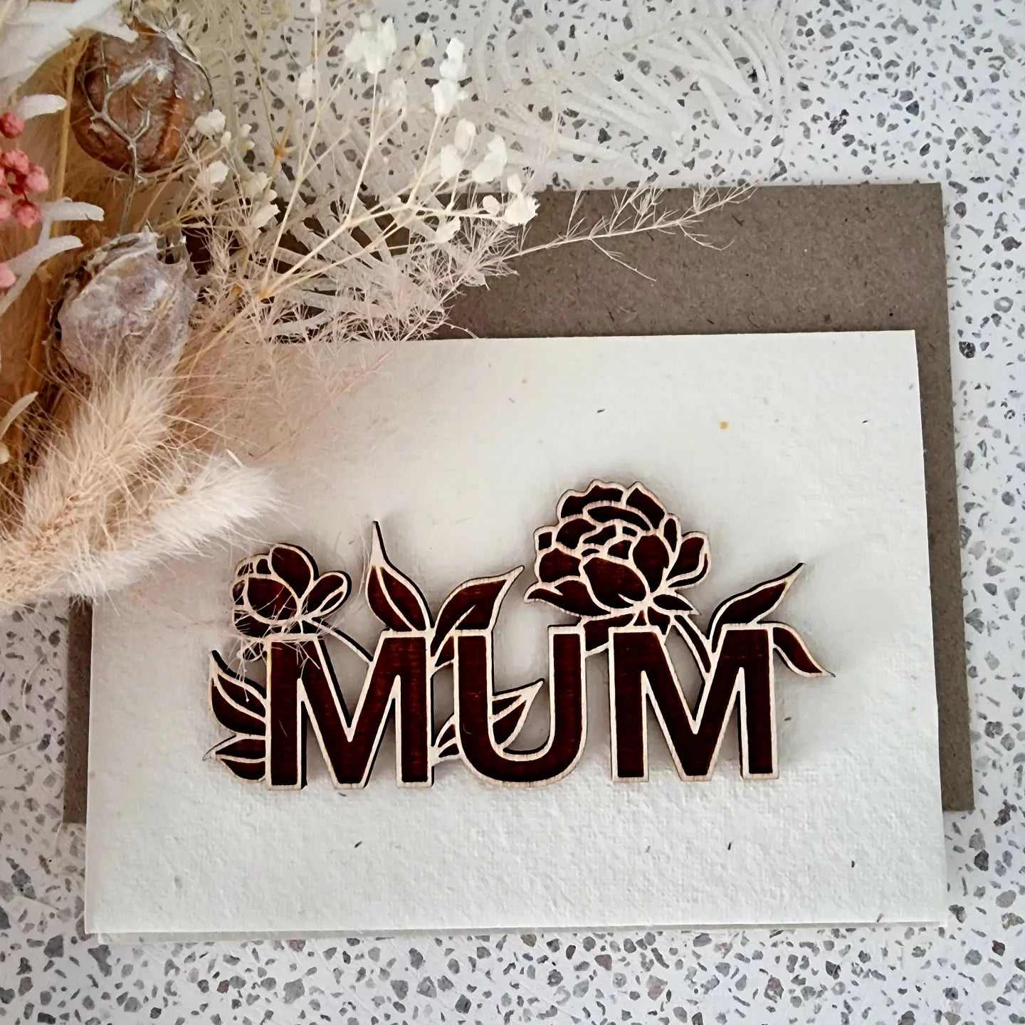 Seed cards with various wooden art