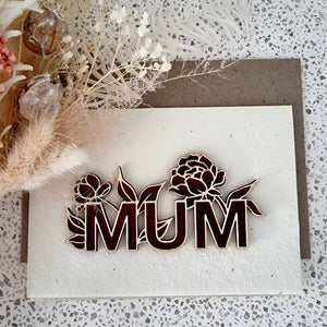 Seed cards with various wooden art