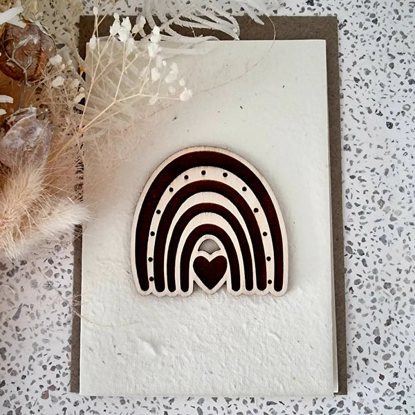 Seed cards with various wooden art