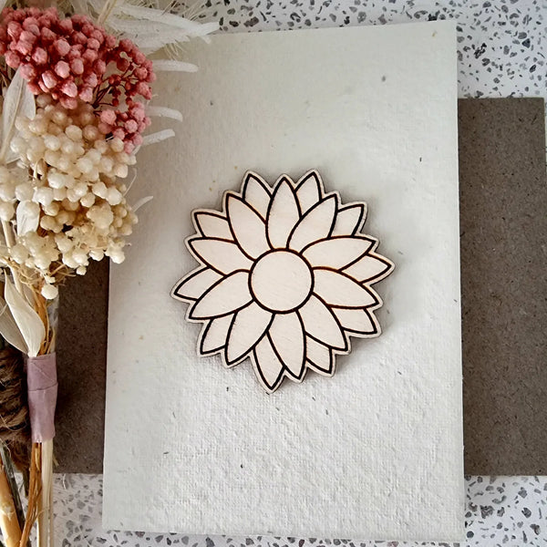Seed cards with various wooden art