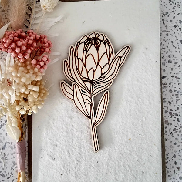Seed cards with various wooden art