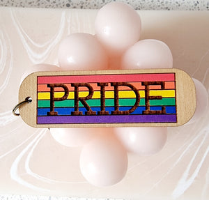 Pride wooden keyring