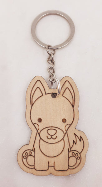 Animal wooden keyrings