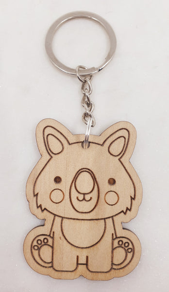 Animal wooden keyrings