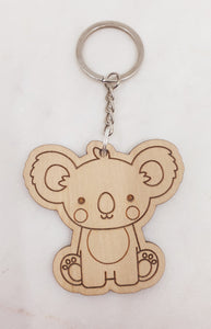 Animal wooden keyrings