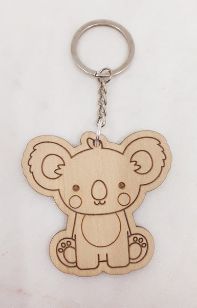 Animal wooden keyrings