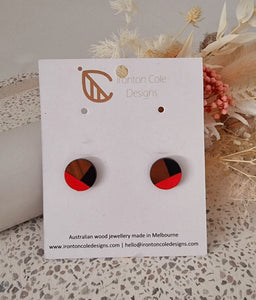 Red and Black wooden studs