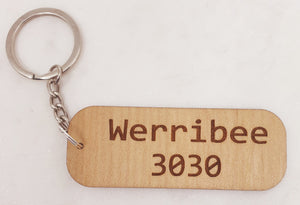 Custom wood keyrings